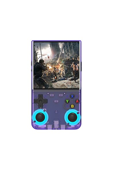 Choice6 جهاز ألعاب محمول فائق الأداء R36 أرجواني اللون بسعة 128 جيجابايت، مزو...