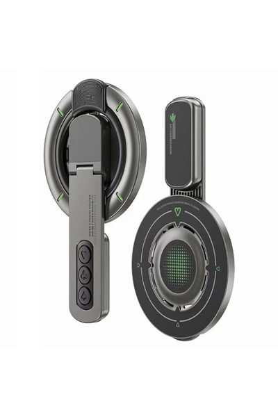 Choice1 حامل هاتف مغناطيسي أسود مزدوج الجوانب - قابل للدوران والطي مع حلقة سي...