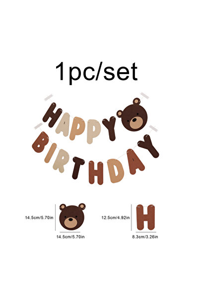 Choice لافتة زينة لحفلات أعياد الميلاد على شكل دب بني شوكولاتة، تتضمن حروفًا ...