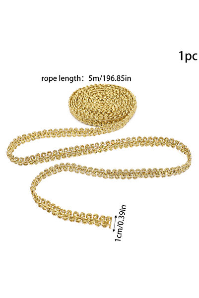 Choice1 5M A01 5M Gold Silver Braided Lace Trim Ribbon Scalloped Edge Wedding...