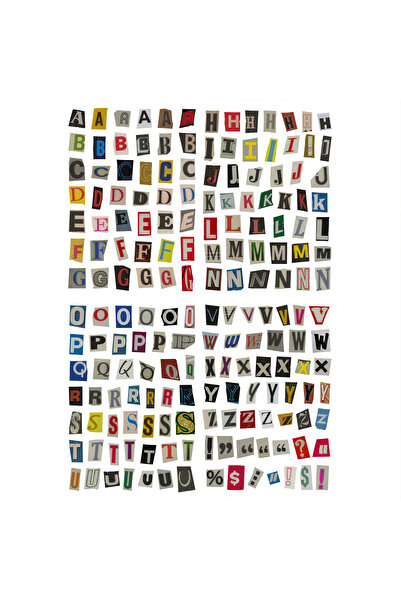 Choice 4 Sheets 181 PCS Vintage Alphabet Letter Stickers Suitable for Scrapbo...