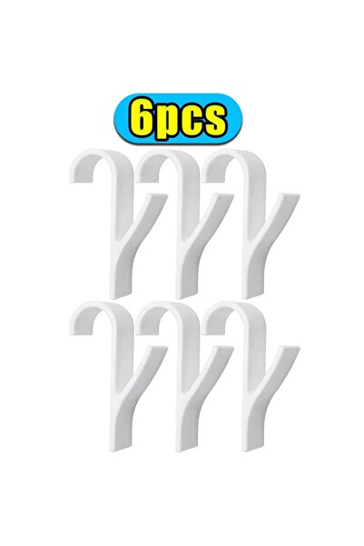 choice2 أبيض - 6 قطع، 2/6/12 قطعة، علاقات متعددة الأغراض للمناشف والملابس، لا...