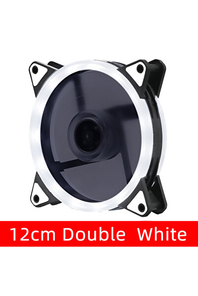 Choice8 Fixed Color Other Double White 120mm Aurora computer chassis fan 12cm...
