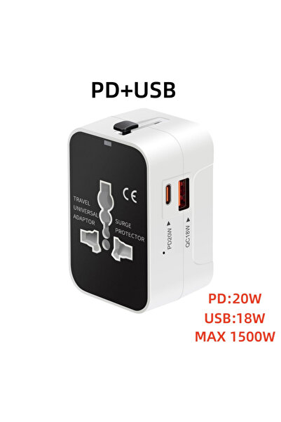 Choice محول طاقة عالمي أسود اللون للسفر، مناسب للاتحاد الأوروبي والولايات الم...