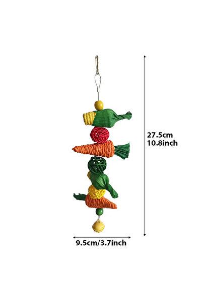 Choice11 كما هو موضح، ألعاب مضغ وتسنين للببغاء والهامستر والأرنب مصنوعة يدويً...