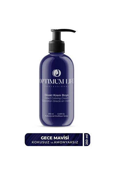 Optimum LİFE Gece Mavisi Amonyaksız Renkli Direkt Saç Boyası 250ml
