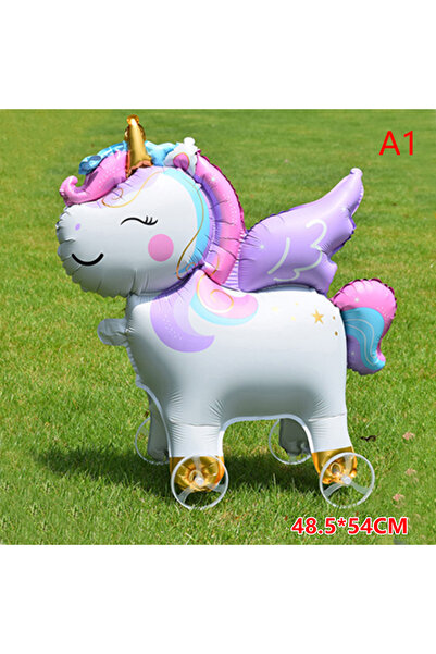 Choice Other A1 1PC Cartoon Foil Ballo Elephant Stand Walking Balloon With Wh...