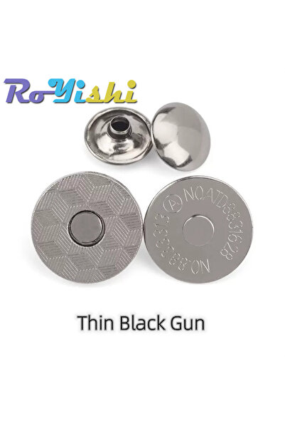 Choice8 10 مجموعات من حقيبة معدنية سوداء رفيعة بقطر 14 مم، مزودة بمسامير مزدو...