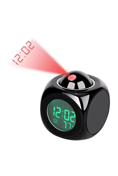 Choice1 جهاز إنذار إسقاطي أسود اللون، قطعة واحدة، شاشة عرض سقفية، وظيفة الغفو...