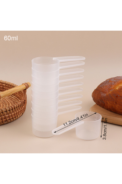 Choice ملاعق قياس بلاستيكية شفافة سعة 30/50/60/70 مل، 10 قطع، مزودة بمقياس، 3...