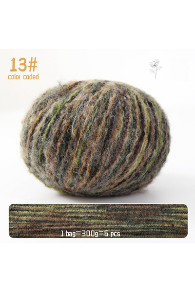 Choice12 خيوط صوف موهير متدرجة الألوان بوزن 300 غرام، بنمط حقول متدرجة، مناسب...