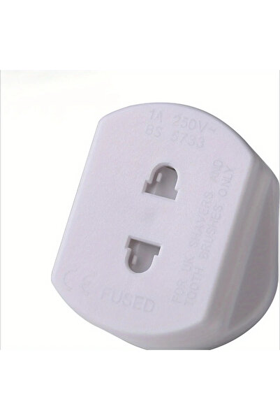 Choice محول قابس أبيض واحد من قابس بريطاني ثنائي الدبابيس إلى ثلاثي الدبابيس ...