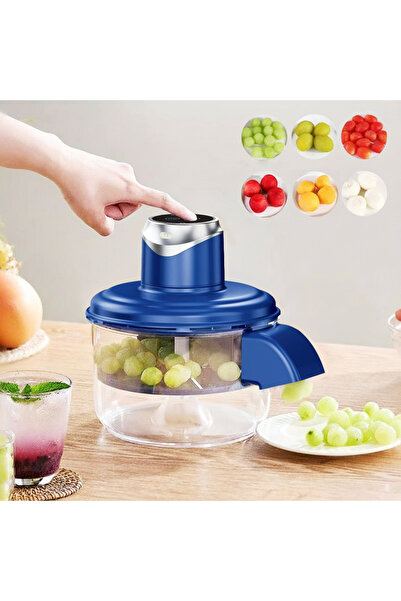 Choice مقشرة فواكه كهربائية أوتوماتيكية زرقاء - آلة تقشير متعددة الأغراض للعن...