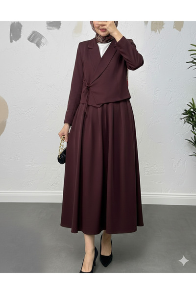 bellura Tied Skirt Jacket Double Set