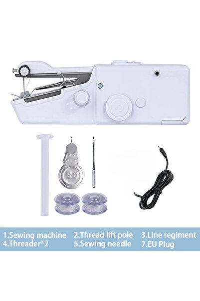 Choice5 White B Portable Manual Sewing Machine Handheld Rope-free Electric Qu...