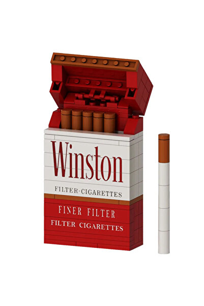 Choice4 مجموعة بناء إبداعية من MOC 04 M، علبة سجائر، ألوان دخان، أحمر، أصفر، ...