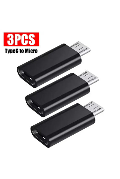Choice6 3 قطع - محول من النوع C إلى Micro1 Micro USB أنثى إلى النوع C ذكر، مو...