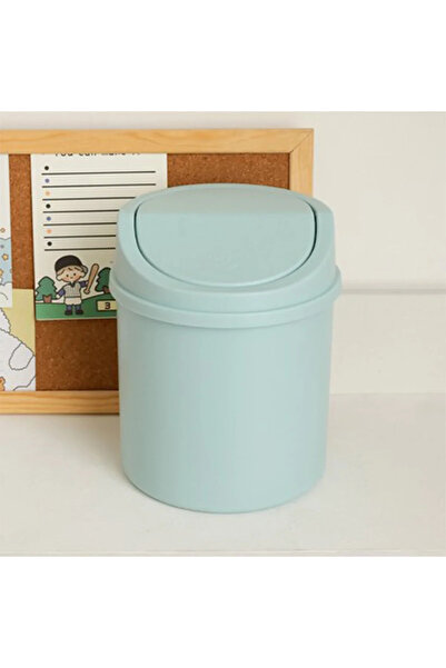 Choice1 سلة مهملات صغيرة خضراء اللون، قطعة واحدة، أنبوب سلة مهملات صغير مع غط...