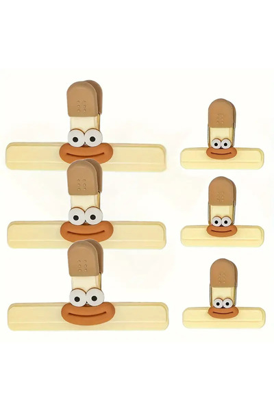 Choice1 6 قطع 2/6 قطع مشبك إغلاق مبتكر للوجبات الخفيفة لحفظ الطعام ومقاوم للر...