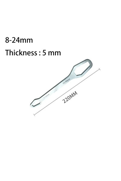 Choice1 مفتاح توركس عالمي فضي اللون، مقاس 8-22 مم، قابل للتعديل، ذاتي الشد، ل...