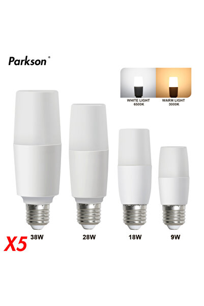 Choice7 5 مصابيح LED موفرة للطاقة، 28 واط، لون أبيض دافئ، قاعدة E27، 220 فولت...