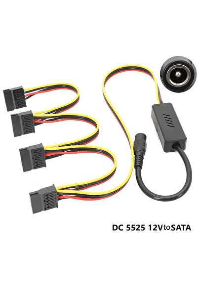 Choice كابل محول تيار مستمر إلى 4 منافذ SATA، سلك طاقة لمحركات الأقراص الصلبة...