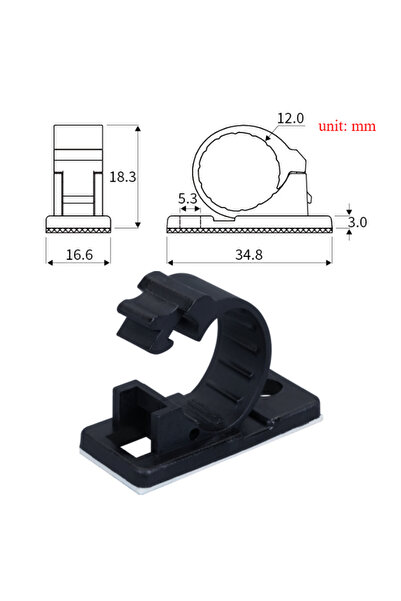 Choice4 10pcs LY-8J 10PCS Self-Adhesive Cable Organizer Clips Management Wire...