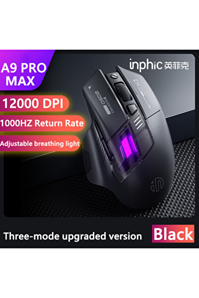 choice2 إنفيك A9 برو ماكس أسود، إنفيك A9 إكسبلورر ماوس ألعاب لاسلكي، بطارية 5...