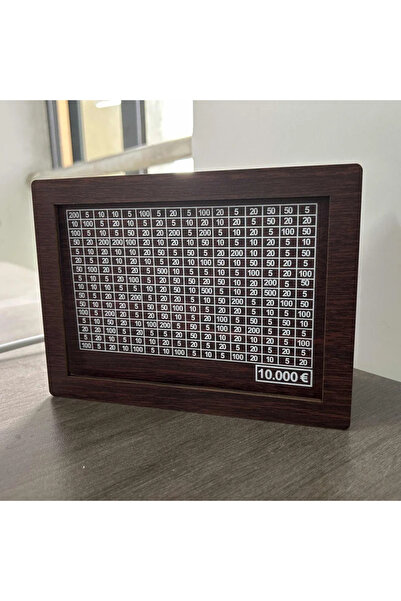 choice2 حصالة نقود خشبية قابلة لإعادة الاستخدام، مزودة بمؤشر للادخار وأرقام، ...