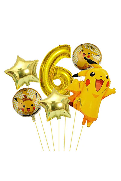Choice5 1pack 6 6pcs Pokemon Mter Set Series Balloon Set Pikachu Children's B...