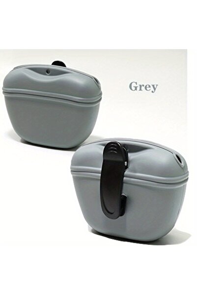 Choice gray Silicone Dog Treat Bag Pet Portable Dog Training Waist Bag Waterp...