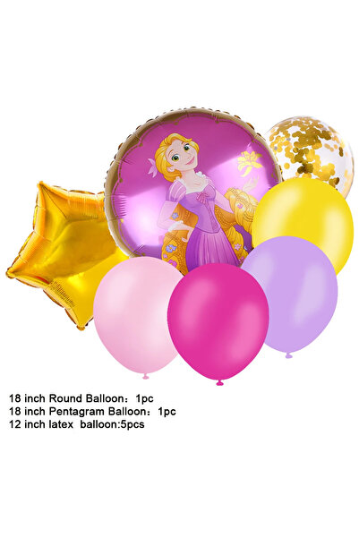 Choice مجموعة أدوات مائدة لطيفة للاستخدام مرة واحدة، تتضمن 7 قطع من بالونات د...