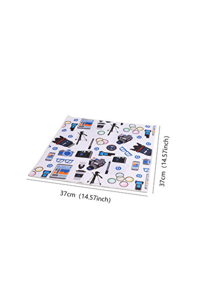 Choice حقيبة مكياج بيضاء لامعة ذاتية اللصق من القماش السحري، طولها 37 سم، جرا...