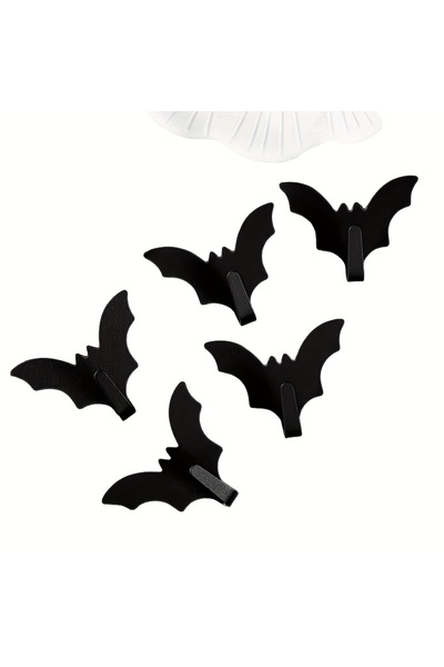 Choice 5pcs 5 bat hooks, new decorative hooks, hole-free and traceless adhesi...