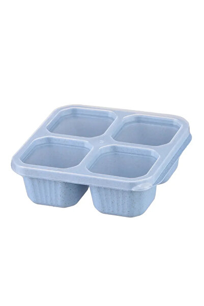 Choice 4 Grid Blue 4 Grid Snack Box for Kids and Adults for Home Snack Storag...