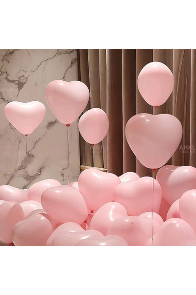 Choice3 بالونات لاتكس وردية اللون على شكل قلب مقاس 10 بوصات، 20 قطعة/عبوة، لل...