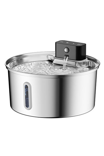 Choice3 Pet Water 3.2L/108oz Wireless Charging Sensor Cat Water Feeder Stainl...