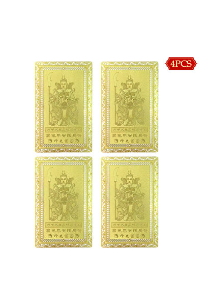 choice2 أربع قطع من بطاقات تميمة تاي سوي لعام 2026، بطاقة صلاة فنغ شوي ذهبية،...
