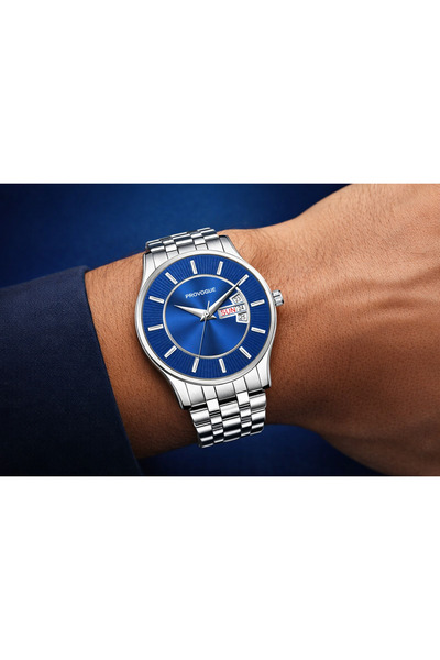 PROVOGUE PRV-217-BLUE Day and Date Analog Watch for Men