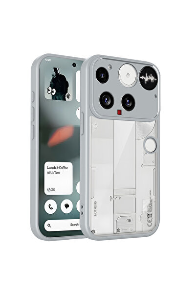 Choice جراب Nothing Phone (3) PC + TPU رمادي لهاتف Nothing Phone 3 A024، مزود...