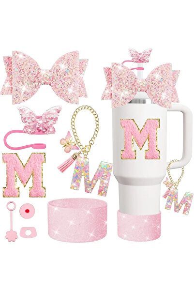 Choice6 طقم ملحقات أكواب وردي اللون مكون من 8 قطع، مناسب لأكواب ستانلي سعة 30...