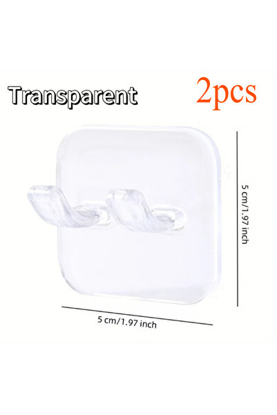 Choice8 Transparent-2pcs 1-10pcs Easy-Install Wall-Mounted Razor Holder - No-...