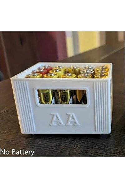 Choice4 صندوق تخزين بطاريات AA قابل للتكديس مطبوع بتقنية الطباعة ثلاثية الأبع...