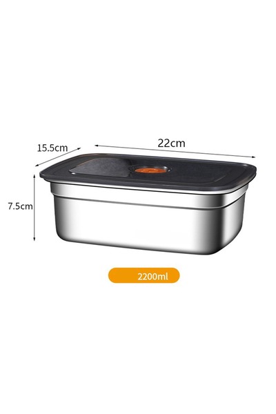 Choice4 علبة غداء للتخييم سعة 2200 مل، مصنوعة من الفولاذ المقاوم للصدأ، مانعة...