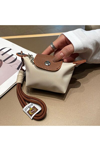 Choice Beige Women's Mini Dumpling Bun Lipstick Storage Bag, Mini Cute Small ...