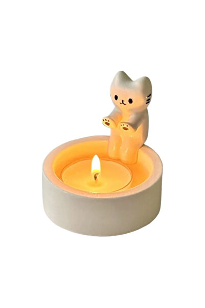 Choice1 1 قطعة حامل شموع على شكل قطة كرتونية، 1 حامل شموع على شكل قطة لطيفة، ...