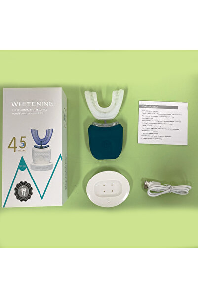 choice2 فرشاة أسنان سونيك محمولة احترافية خضراء داكنة على شكل حرف U بزاوية 36...