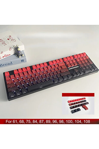 Choice15 أغطية مفاتيح Lucky Red Red Contour Side مطبوع Shine Through Keycaps ...