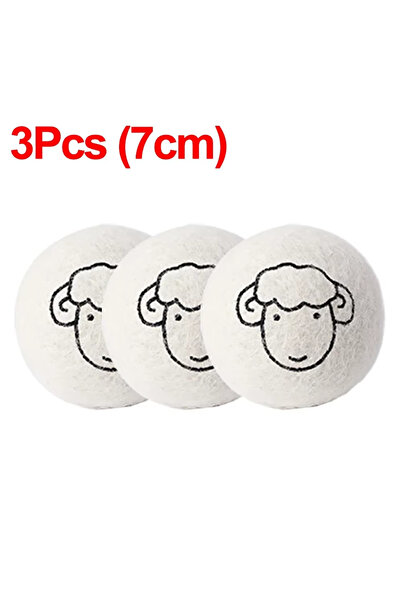 Choice4 كرات تجفيف الملابس صوف من لامب، 3 قطع (7 سم)، كرات تجفيف الملابس، كرا...