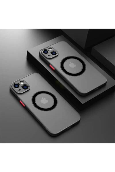 Choice35 For iphone15 Black Luxury Matte Armor Magnetic For Magsafe Wireless ...